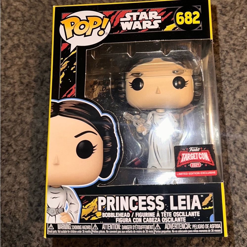 Funko Pop Princess Leia Black and White Figure